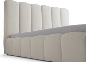 Łóżko tapicerowane Aura 160x200 z pojemnikiem - beżowa bukla Quelle 03