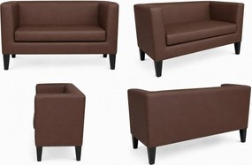 Sofa Monaco : Kolor nogi - Venge, Kolor tkaniny - EKO-SKÓRA - 3D, Typ tkaniny - Eko-skóra , Wysokość nogi - 20 cm