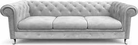 Pikowana sofa 3 osobowa Chesterfield Prima - sofa glamour do salonu