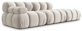 Beżowa aksamitna sofa modułowa 282 cm Bellis – Micadoni