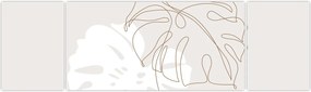 Obraz - Line art monstera N⁰2 (170x50 cm)