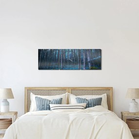 Obraz - Magiczny las (z zegarem) (90x30 cm)