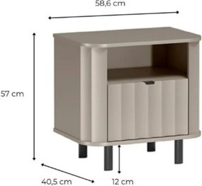 Szafka Nocna 229 MODERNO 58,6 cm Stolik Nocny do Sypialni