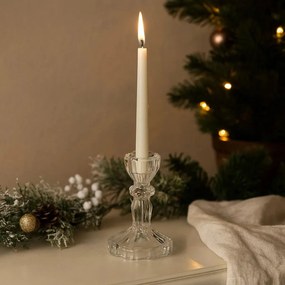 Świecznik szklany, kryształ,11 cm