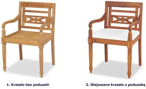 Zestaw drewnianych krzeseł ogrodowych R9-H64