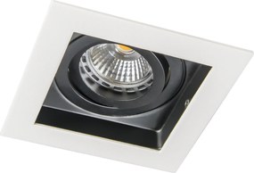 Zestaw 6 nowoczesnych reflektorów wpuszczanych biało-czarnych z regulacją - Carree