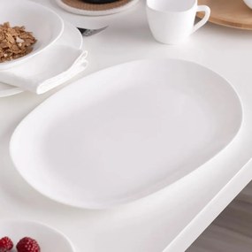 Altom Talerz do podawania ze szkła opalowego White harmony 35,5 x 26 cm