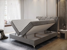 Masseno Łóżko kontynentalne MACON z pojemnikiem na pościel 180x200 cm - Niebieski, ASTON 12