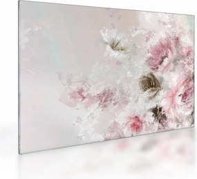 Obraz na szkle - Malowanie różowych kwiatów (70x50 cm)