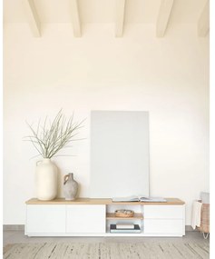 Biała szafka pod TV 200x44 cm Abilen – Kave Home