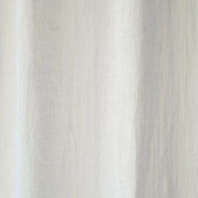 Biała lekka lniana zasłona z przeszyciem tunelowym Linen Tales Daytime, 250 x 130 cm