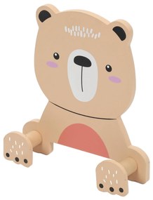 Wieszak na ubrania do pokoju dziecka Zwierzaczek z łapkami, 14 x 4,5 x 17 cm