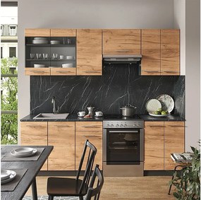 Aneks kuchenny złoty dąb power/antracyt 240x60x81.6 fame-line