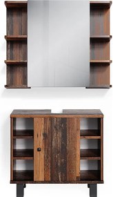 Zestaw mebli łazienkowych rustykalny dąb 60x32x54 fynn