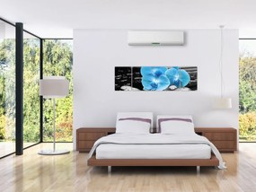 Obraz - Niebieska Orchidea (170x50 cm)