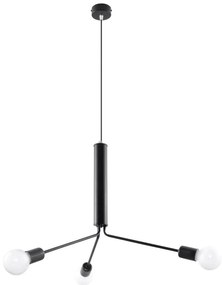 Czarna lampa wisząca z metalowym kloszem ø 74 cm Donato – Sollux