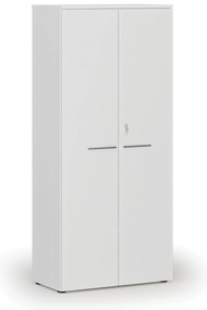 Szafa biurowa z drzwiami PRIMO WHITE, 800 x 420 x 1781 mm, biały