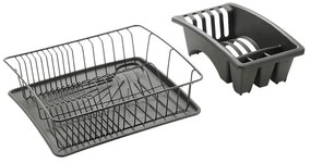 Ciemnoszary ociekacz ze stali nierdzewnej Metaltex Aquatexplus Lava