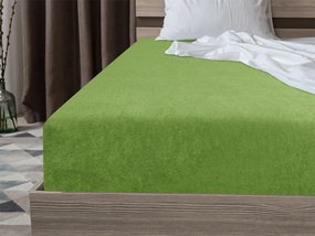 PrzytulneMieszkanie.pl Prześcieradło frotte EXCLUSIVE zielone 160x200 cm