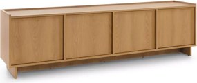 Szafka RTV pod telewizor Vabres 195 cm dąb karmelowy styl japandi modern