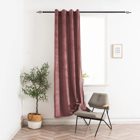 Zasłona zaciemniająca ELVIO VELVET 140x250 cm, staroróżowa Zawieszanie: Metalowe pierścienie
