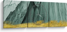 Obraz - Emerald Mountains N⁰3 (z zegarem) (90x30 cm)