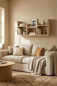 Skandynawska Wisząca Półka Ścienna Dąb Sonoma F4-L36