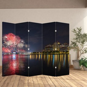 Parawan - Fajerwerki w Singapurze (210x170 cm)