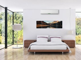 Obraz - Alpy, Włochy, Dolomity, Lago Antorno (170x50 cm)