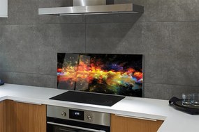 Panel Kuchenny Szklany Słoneczna Geometria Złota