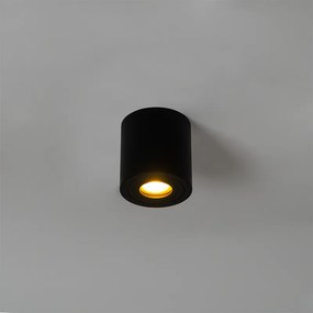 Nowoczesny okrągły reflektor łazienkowy czarny - Capa