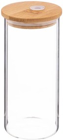 Słoik z bambusową pokrywką i słomką PALM 400 ml