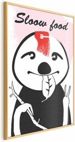 Plakat Leniwiec trendsetter 40x60 cm z ramą złotą bez marginesu ARTGEIST B