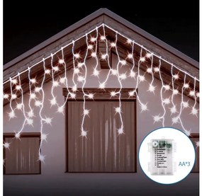 Aigostar - LED Zewnętrzny łańcuch bożonarodzeniowy 200xLED/8 funkcji 13x0,6m IP44 zimna biel