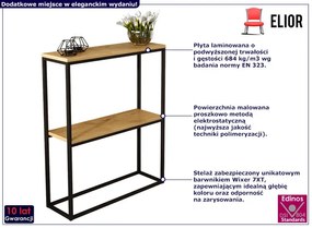 Minimalistyczna konsola czarny + dąb lancelot - Carello 4X