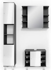 Zestaw mebli łazienkowych antracyt 60x32x54 fynn