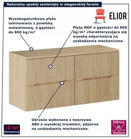 Szafka pod umywalkę z szufladami dąb Cremona P9-H60