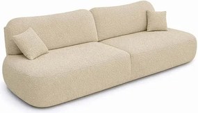 Sofa AVERIO Rozkładana Dwuosobowa Beżowa Boucle Nowoczesna