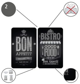 Szklane płyty ochronne BON APPETIT na kuchenkę – 2 sztuki, WENKO,