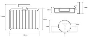 SAPHO XR801 X-round mydelniczka druciana, chrom