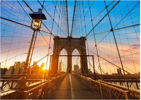 Obraz na szkle - Brooklyn Bridge, Manhattan, New York (70x50 cm)
