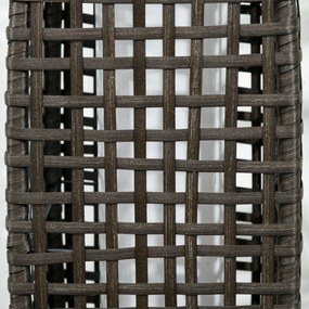 Outsunny Solarna lampa stojąca rattanowa z czujnikiem światła Automatyczna LED lampa solarna w stylu boho IP44 wodoszczelna | Aosom PL