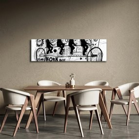 Obraz - Praca zespołowa, jazda na rowerze (170x50 cm)