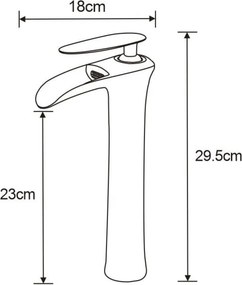 Mexen Lyra bateria umywalkowa wysoka, złota - 745310-50