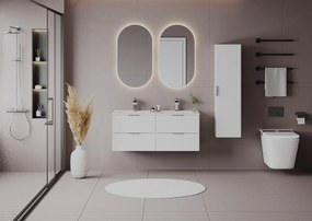 Biały Zestaw do Łazienki 120cm Szafka z Umywalką Pile