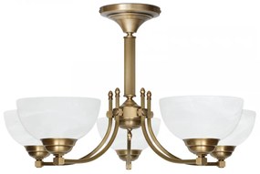 Niski żyrandol z mosiądzu B-S5AK