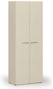 Szafa biurowa z drzwiami PRIMO WOOD, 800 x 420 x 2128 mm, brzoza