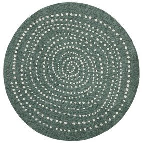 Zielony dwustronny dywan zewnętrzny NORTHRUGS Bali, Ø 140 cm