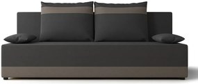 Szaro-brązowa sofa rozkładana z funkcją spania G2-N26