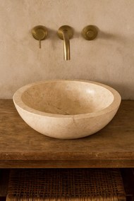 Kremowa umywalka z marmuru Z4-C13